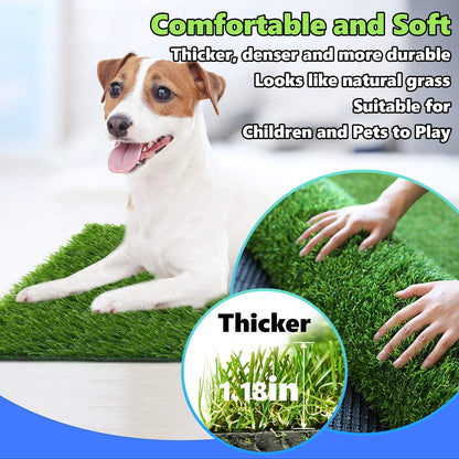 SSRIVER 50 X 75CM Artificial Grass Rug Turf for Dogs Indoor Outdoor Fake Grass for Dogs Potty Training Area Patio Lawn Decoration