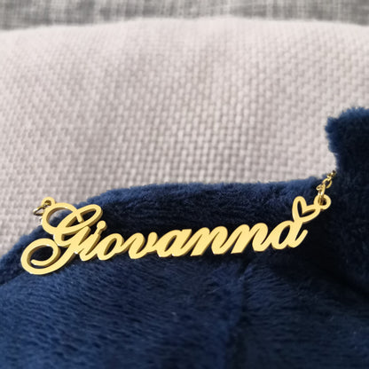 A168A Amya Custom Name Necklace Customized Personalized Plated Name Necklace for Mother Daughter Christmas New Year Gold