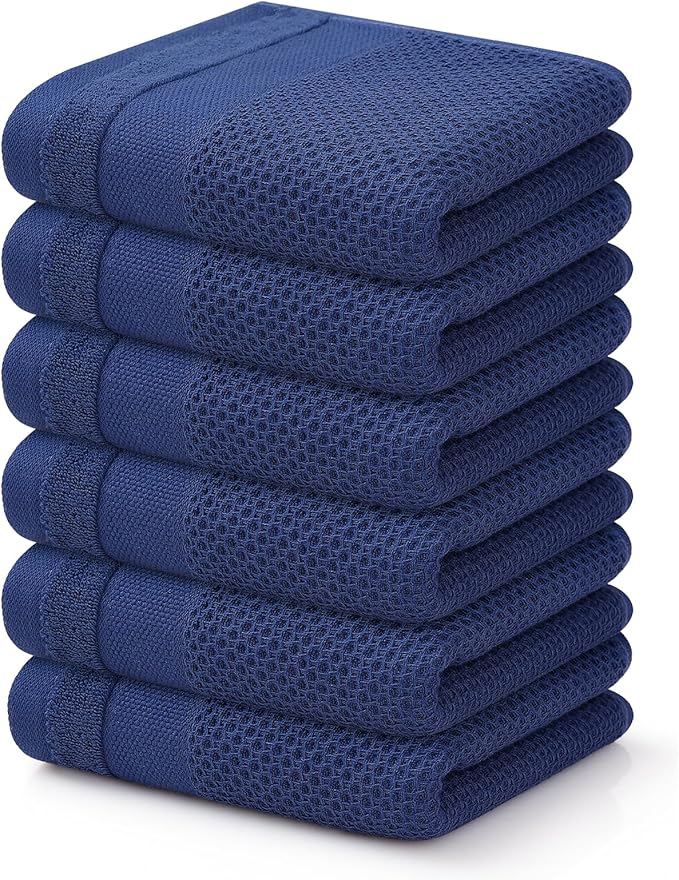 Homaxy 100% Cotton Waffle Weave Kitchen Towels, 13 x 28 Inches Super Absorbent