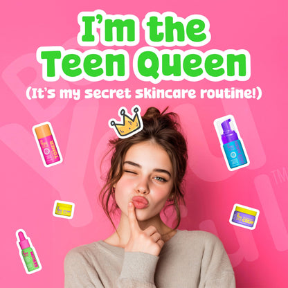 BeYoutiful Skin Care Gift Set for Teens, BFF Regimen 5-Piece kit for Sleepovers & Kids Skincare, Toner, Face Wash, Serum, Moisturizer Lotion & Lip Mask, Vegan, Cruelty-Free