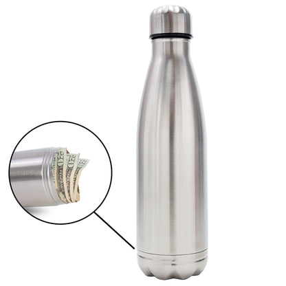 Diversion Water Bottle Can Safe by Stash-it, Stainless Steel Tumbler with Hiding Spot for Money, Discreet Decoy for Travel or at Home, Bottom Unscrews to Store your Valuables