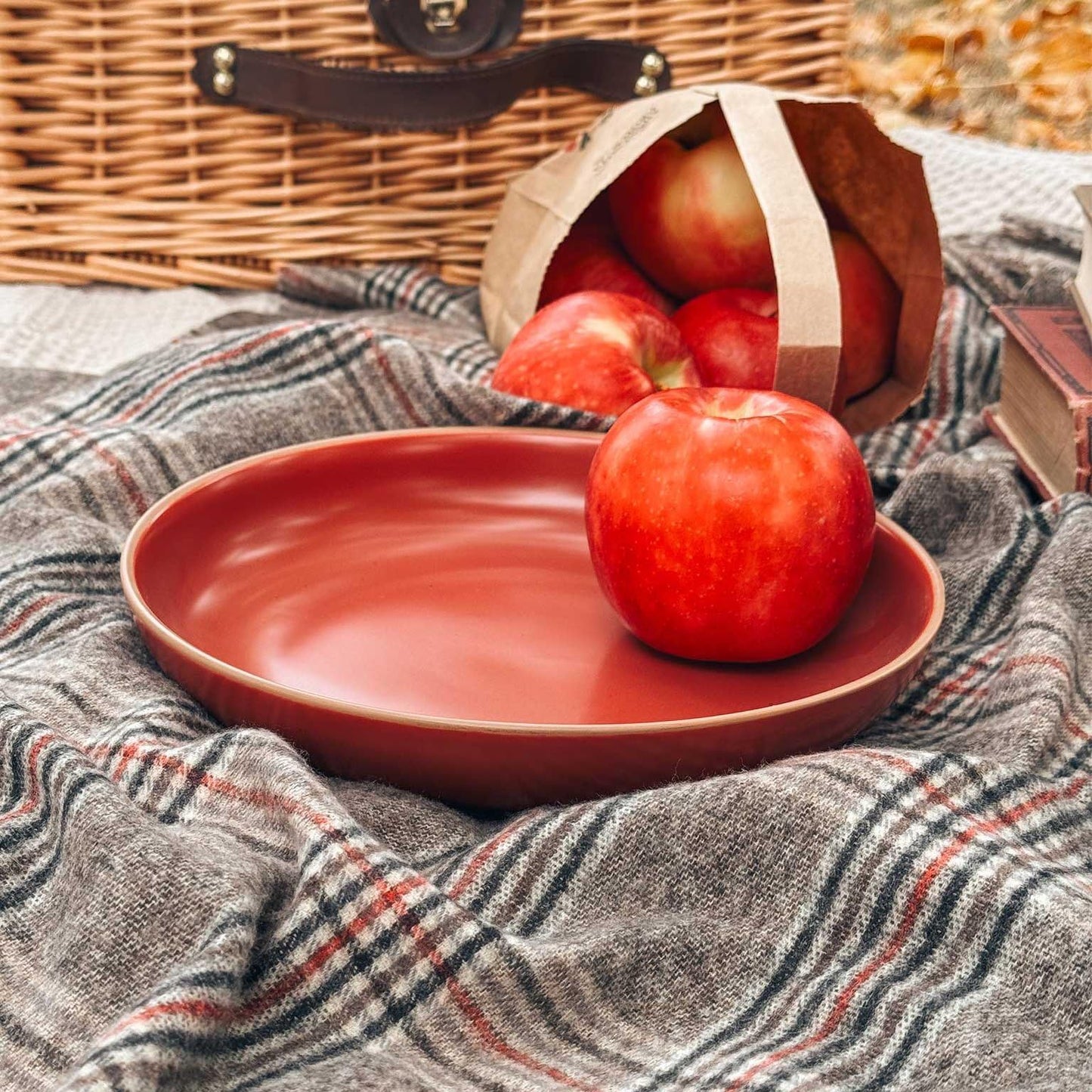 Mora Ceramic Artisan Matte Large Pasta Bowls 30oz, Set of 4 - Serving, Salad, Dinner, etc Kitchen Plate/Wide Bowl - Microwave, Oven, Dishwasher Safe - Modern Porcelain Stoneware Dishes, Marina Colors