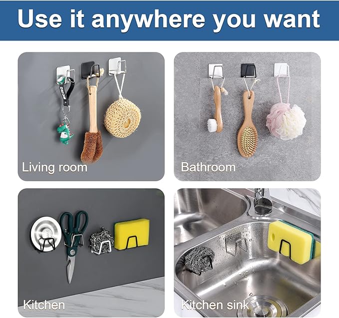 Sponge Holder for Kitchen Sink Caddy, Strong Adhesive Sponge Holder for Sink