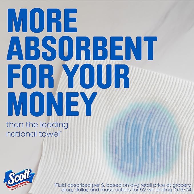Scott Paper Towels, Choose-A-Sheet, 30 Double Rolls = 60 Regular Rolls