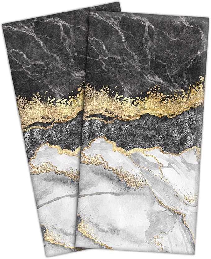 HAISUKA Black and Gold Kitchen Towels