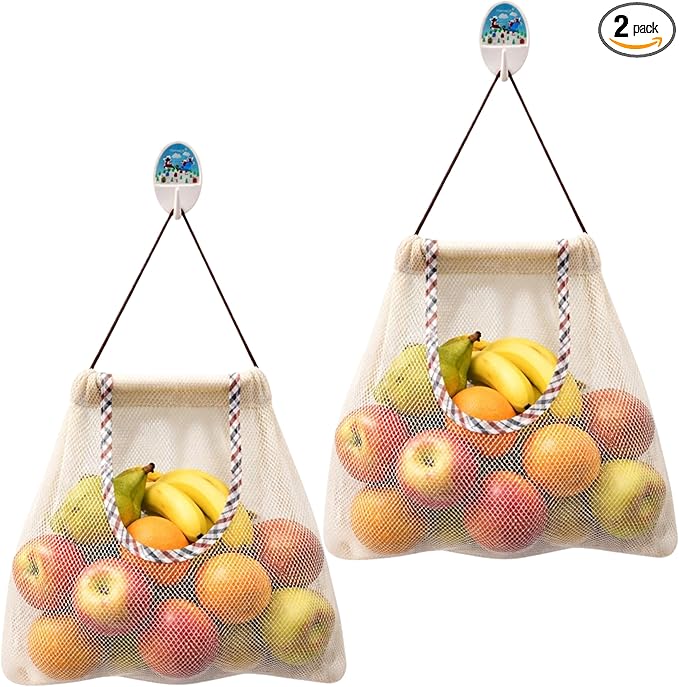 Durable Reusable Hanging Storage Mesh Bags