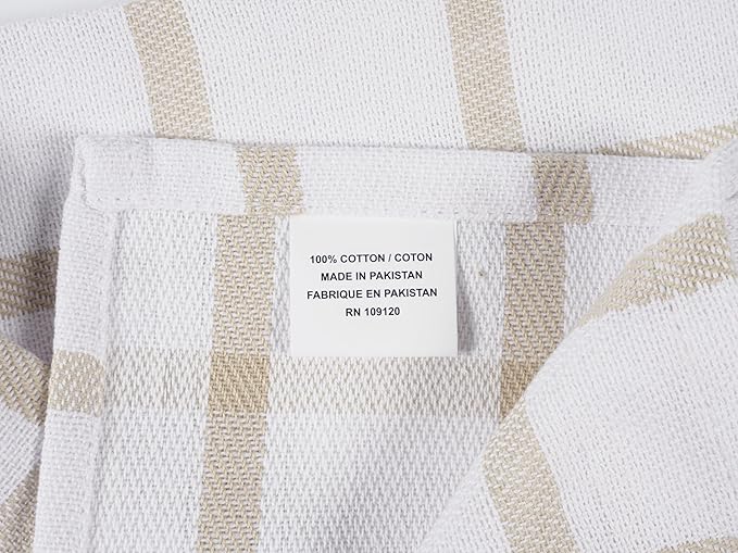 KAF Home Premium Kitchen Towels, Large 100% Cotton, Flat & Terry Absorbent Dish
