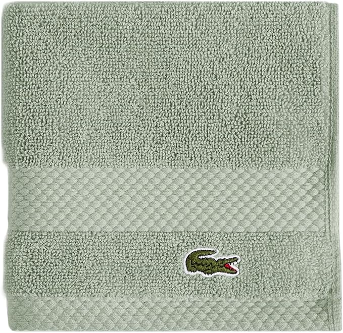 Lacoste Heritage 100% Supima Cotton Wash Cloth, Premium Super Soft Bath Towel