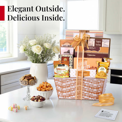 Broadway Basketeers Mother's Day Basket, Gift Basket with Gourmet Snack Assortment for Mom, Her, Thank You, Congratulations, Corporate Gifts, Kosher