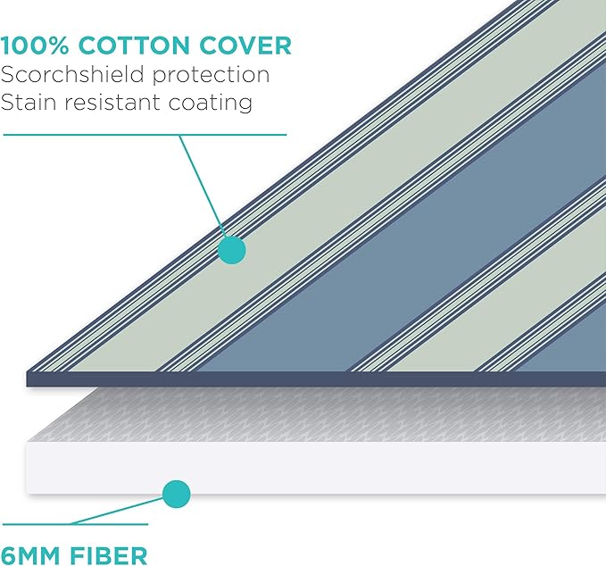 HOMZ Premium Standard Width Ironing Board Cover and Pad