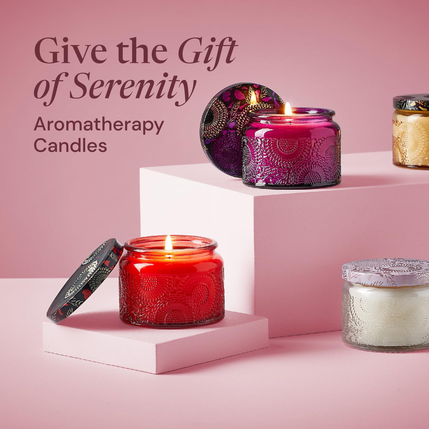 Birthday Gifts for Women Scented Candle Gift Set - Soy Wax Birthday Box in Purple with Ribbon - 40+ Hour Long-Burning Cruelty-Free Candles & Sachets - Gifts for Her & Mum