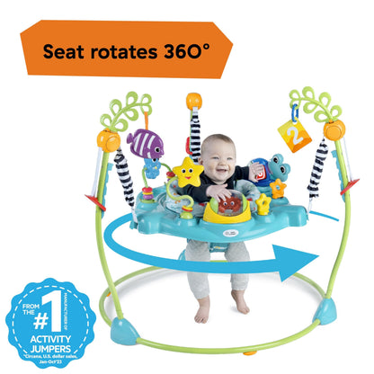 Baby Einstein, Ocean Explorers Curiosity Cove 2-in-1 Educational Activity Jumper and Floor Toy, Ages 6-12 Months