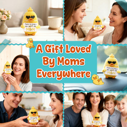 OASSIE Funny Mom Gifts from Daughters and Sons - Positive Crochet Animals Duck - Mothers Day Birthday Gifts for Mom from Daughter and Son, Mother's Day Duck Gift for Moms, Mother Daughter Gift