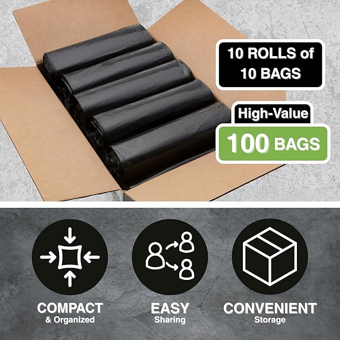 45 Gallon Garbage Trash Bag 40X46" 1.5 Mil Black 100 Count Can Liner Bulk 40