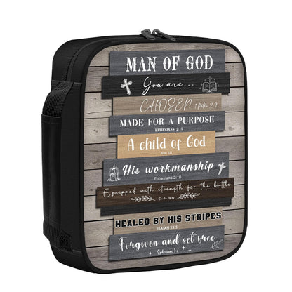 Bible Cover Case for Men - Christian Gifts for Men, Man of God Bible Verse Gift, Religious Birthday Gift, Spiritual Inspirational Catholic Gifts, Bibles Carrying Book Cases for Man of God