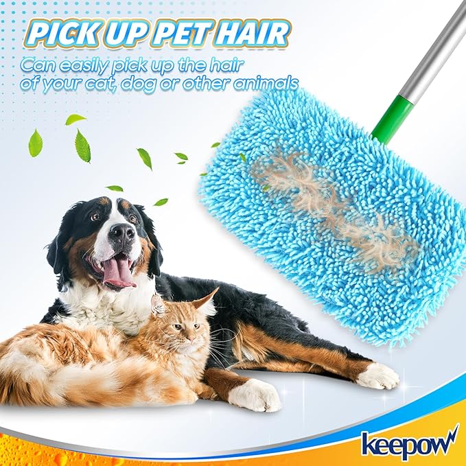 KEEPOW Reusable Dry Sweeping Cloths Microfiber Wet Pads Compatible