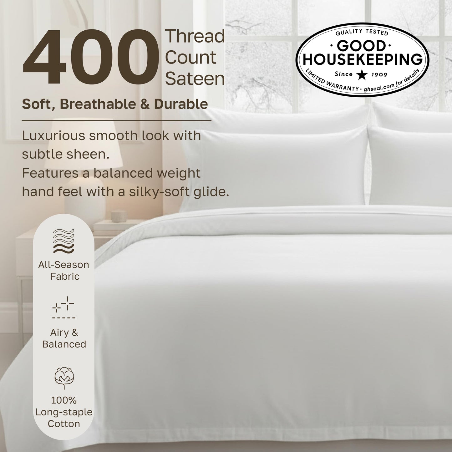 California Design Den 3 Piece King Size Duvet Cover Set, 400 Thread Count 100% Cotton Sateen, Soft Sateen Comforter Cover and Two Pillow Shams, Button Closure and Corner Ties (Paisley Beige)
