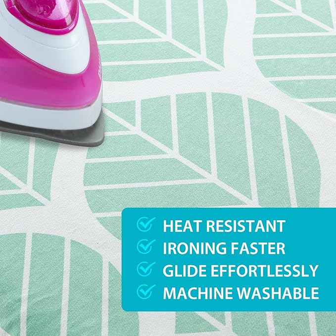 Seiritex Wide Ironing Board Cover and Pad 18 x 49 inch Heat Reflective