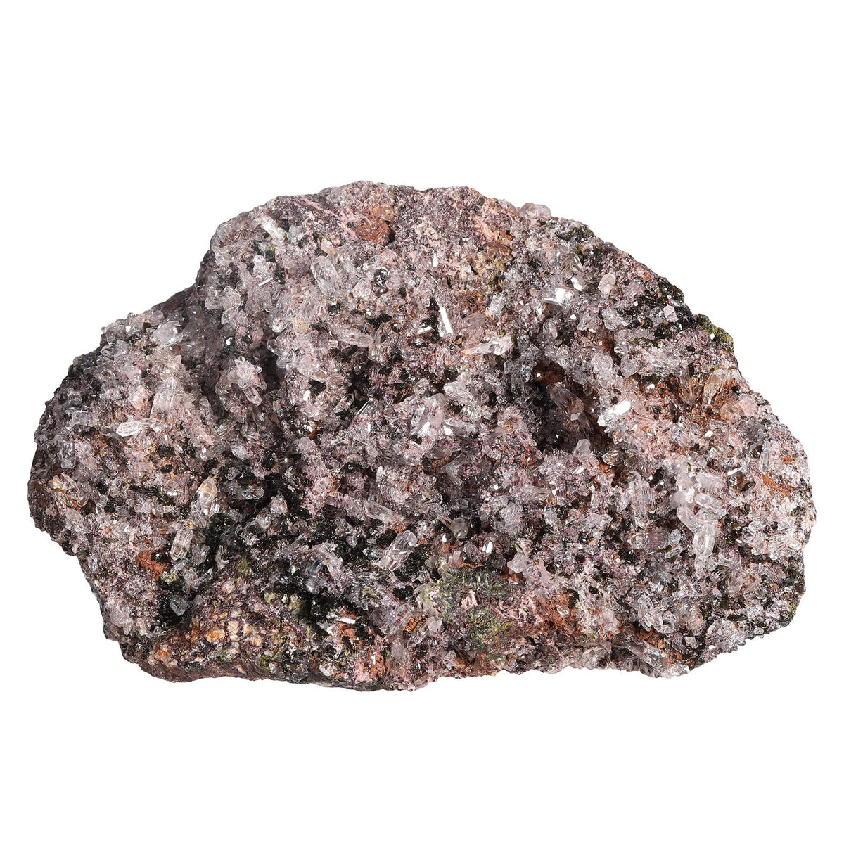 Nupuyai Natural Rough Epidote Stone for Home Decoration, Irregular Epidote Raw Crystal Cluster Specimen for Healing Reiki Balancing Meditation Yoga, 500-599g