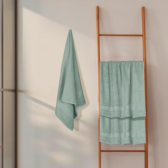 GLAMBURG Premium Cotton 4 Pack Bath Towel Set
