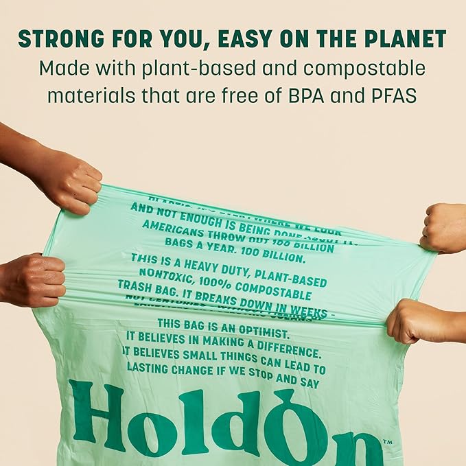 HoldOn 13-Gallon Trash Bags – Tall Kitchen Trash Bags