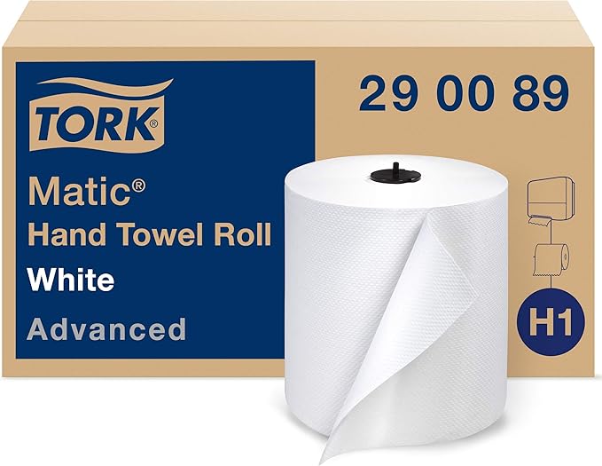 Tork Matic Paper Hand Towel Roll White H1 and Tork Mini Jumbo Toilet Paper Roll