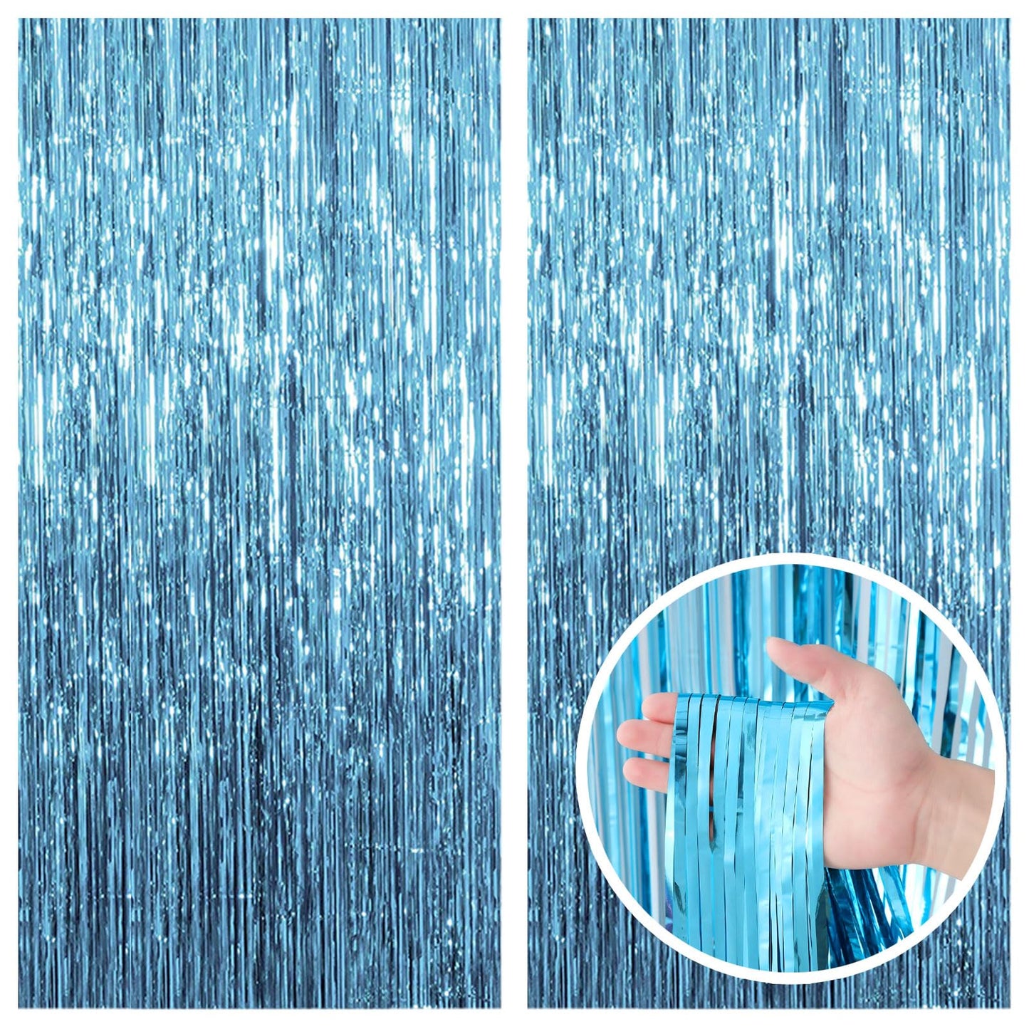 2 Pack Pink Backdrop Party Decorations Tinsel Curtain Party Backdrop Foil Fringe Birthday Decorations Photo Booth Streamer Backdrop Pink Theme Bachelorette Graduation Decor