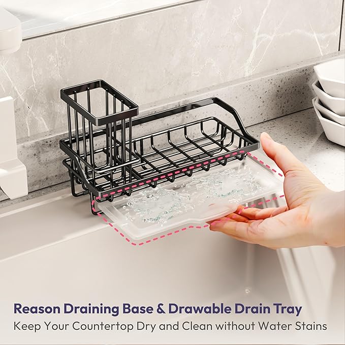 SWTYMIKI Sink Caddy Sponge Holder