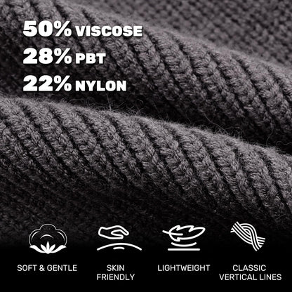 OKKLE Unisex LED Beanie with Light, USB Rechargeable Headlamp Hat, Winter Gifts for Men Women Husband Him Dark Grey