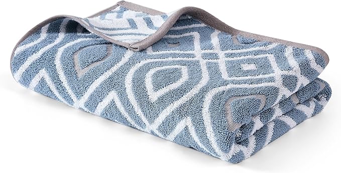 Modern Threads Oxford 6-Piece 100% Cotton Towel Set – Yarn Dyed Jacquard &