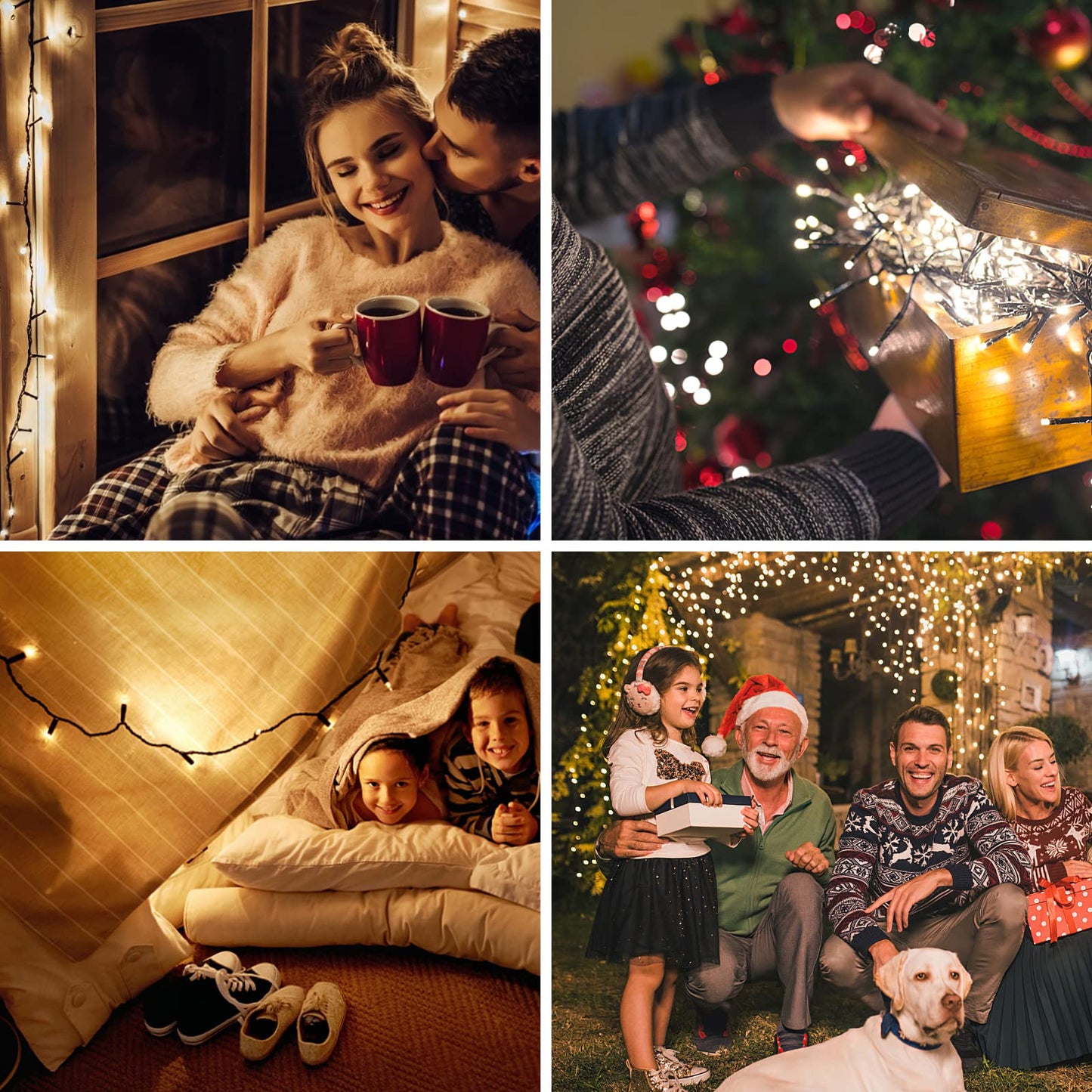 LetsFunny 300 LED Christmas String Lights with 8 Lighting Modes, 108FT - UL Certified Outdoor & Indoor Fairy Lights for Tree, Patio, Garden, Party, Wedding, Halloween, Holiday Christmas Decorations