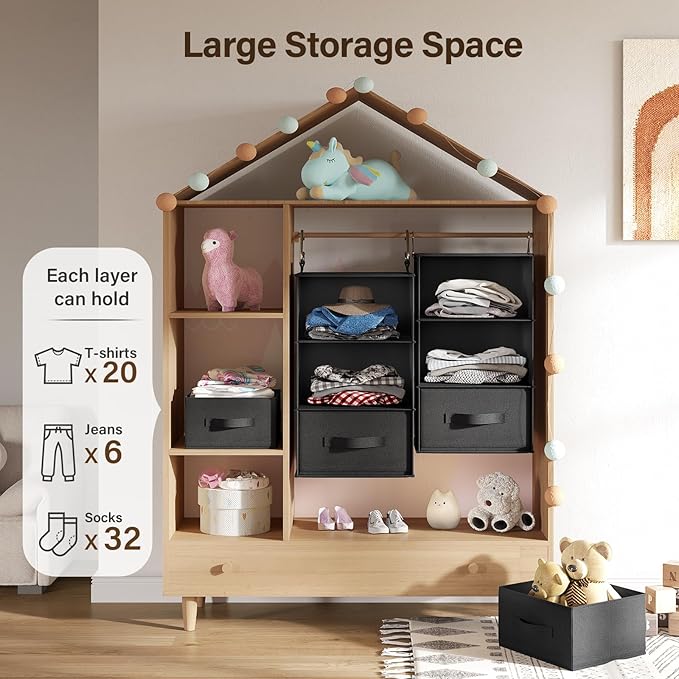 Pipishell 6-Shelf Hanging Closet Organizer