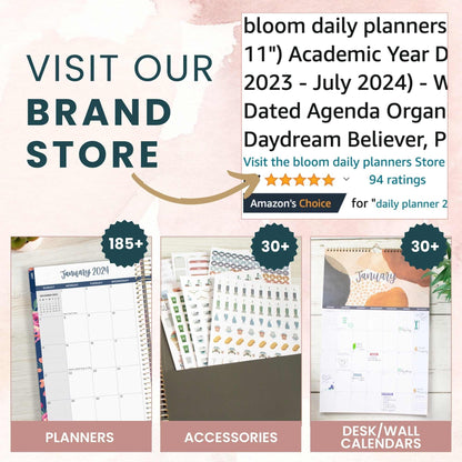 bloom daily planners Undated Perpetual Desk Easel - Motivational Inspirational Standing Flip Calendar - Page a Day (5.25" x 5.5") - Daily Mindfulness Reflection Questions