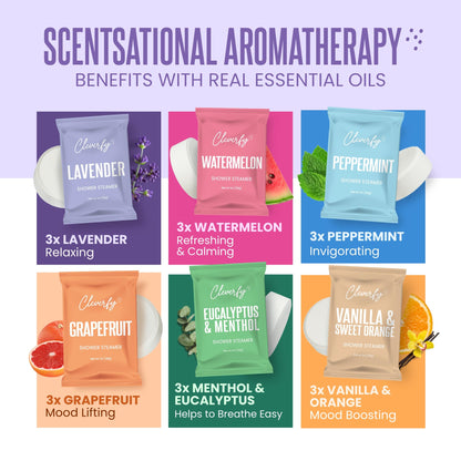 Cleverfy Shower Steamers Aromatherapy - Valentines Day Gifts for Her, Him, Women, Daughter, Mom, Girlfriend, Wife, Teen Girls and Boys - Valentines Gifts for Her, Him, Women and Men - 6 Tablets