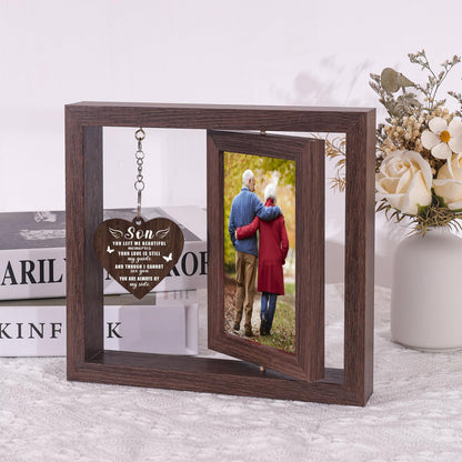 Boiveco Memorial Gifts for Loss of Son, Sympathy Gift for Loss of Son Memorial Picture Frame, In Memory of Son Grief Remembrance Bereavement Gifts for Loss of Son, Display Two 4x6 Photos