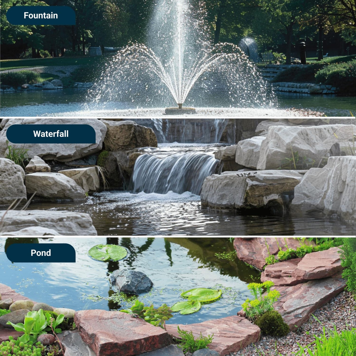 Tsurumi Pump 3-PN | Submersible Pond Pump/Waterfall Pump | 1/3 HP, 115V, 2 in Discharge | Ideal Water Feature Pump for Ponds, Fountains, Waterfalls | 59 GPM / 3540 GPH