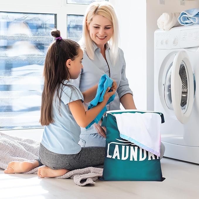 2 Pcs Large Travel Laundry Bag Washable Waterproof Wet Bag Dirty Clothes Bag