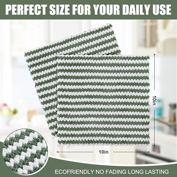 Homaxy 12 Pack Kitchen Dish Cloths, Ultra Soft and Absorbent Dish Towels