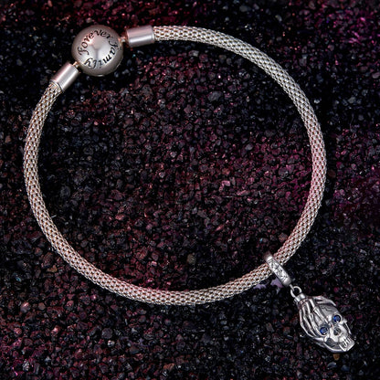 RUKYF 925 Sterling Silver Skull Charms for Bracelet and Charm Necklaces,Womens Bead Charms for Jewelry Making Gift for Women,Halloween Day, Christmas Day,Graduations