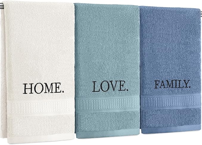 3 Pcs Home Love Family Decorative Hand Towels