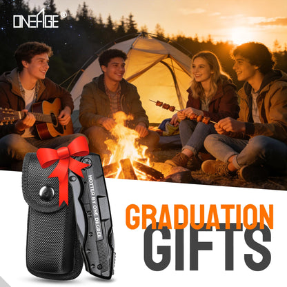 Graduation for Him Gifts, “HOTTER BY ONE DEGREE” Multitool Knife, Practical College Graduation Decorations 2026, Masters Degree Grad Gifts, Gift for Son Graduate Students Camping, Hiking, Fishing