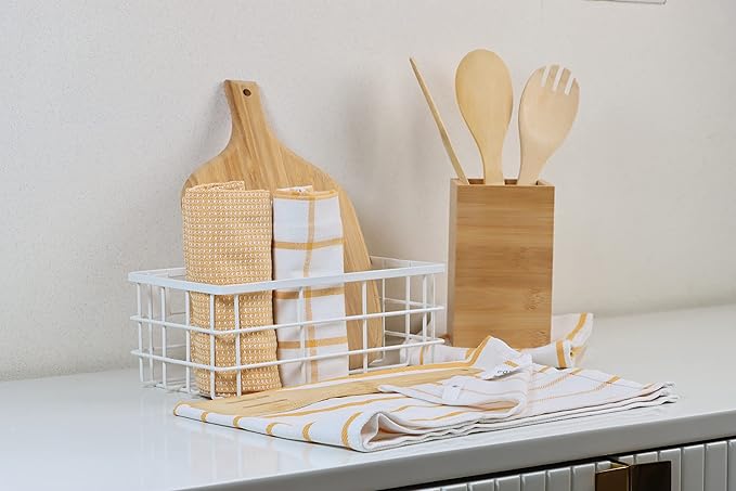 LANE LINEN Kitchen Towels Set of 12-100% Cotton, Quick-Drying 18” x 28”