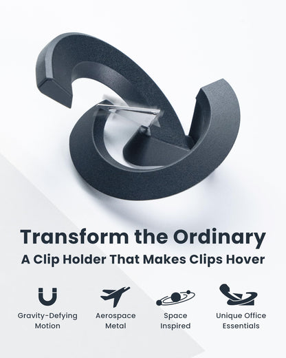 novium Shuttleport, Space-themed Magnetic Clip Holder, A clip holder that Makes Clip Hover, Unique Office Desk Decor for Space Lovers (Standard Version)