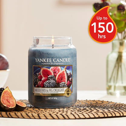 Yankee Candle Scented Candle | Mulberry & Fig Delight Large Jar | Long Burning Candles: up to 150 Hours | Perfect Gifts for Women