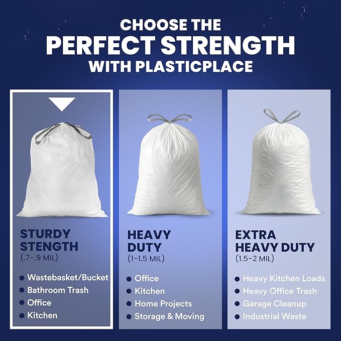 Plasticplace 5 Gallon Trash Bags