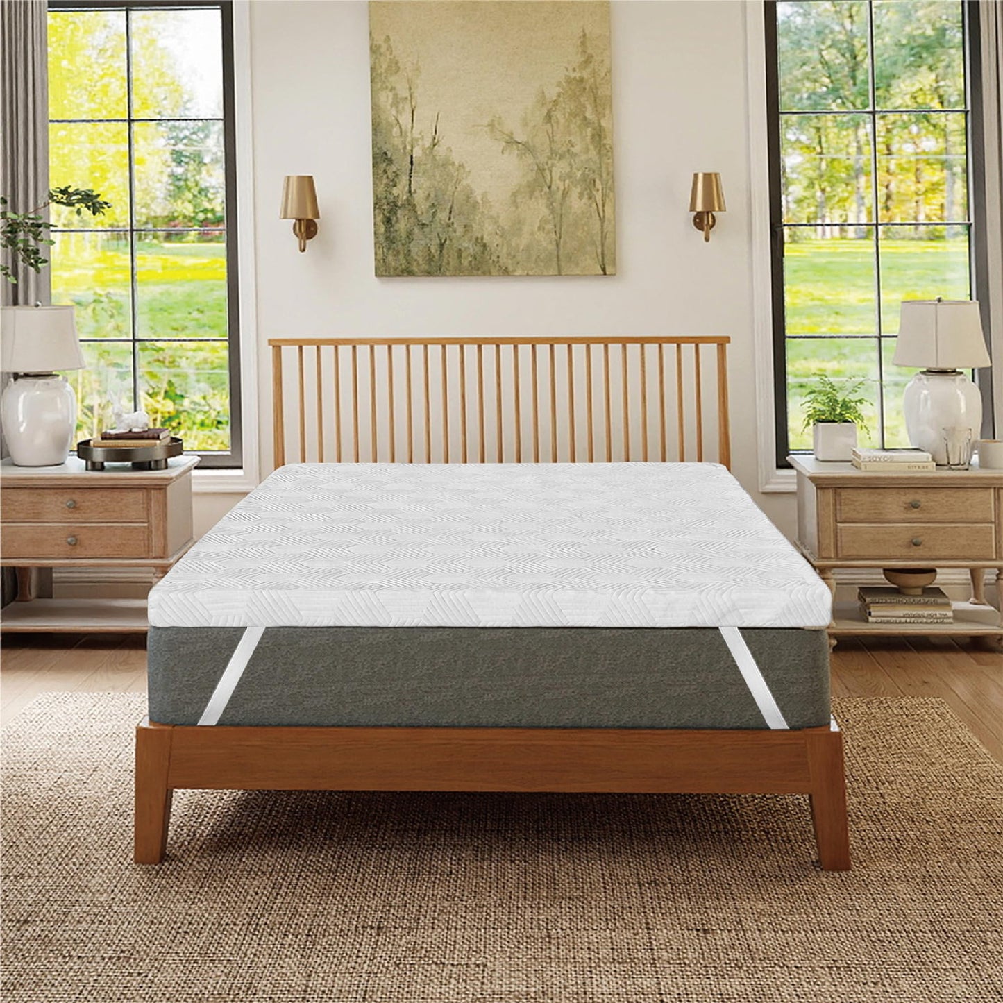 BALLAD 3 Inch Egg Crate Memory Foam Mattress Topper for Back Pain Relief, Soft Mattress Pad, Bed Topper with Cooling Cover, Non-Slip, CertiPUR-US & Oeko-Tex Certified (Twin)