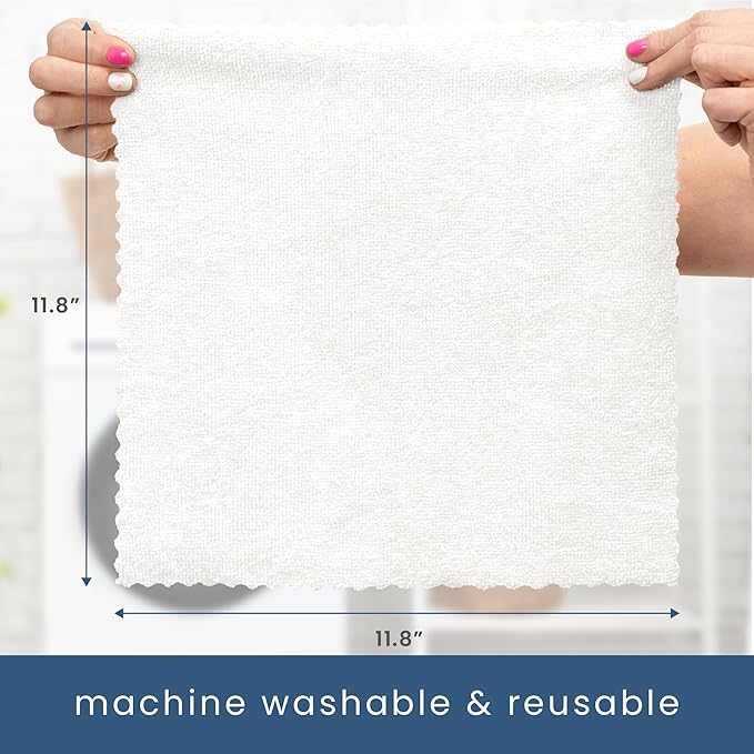 S&T INC. 50 Pack Microfiber Cleaning Cloth