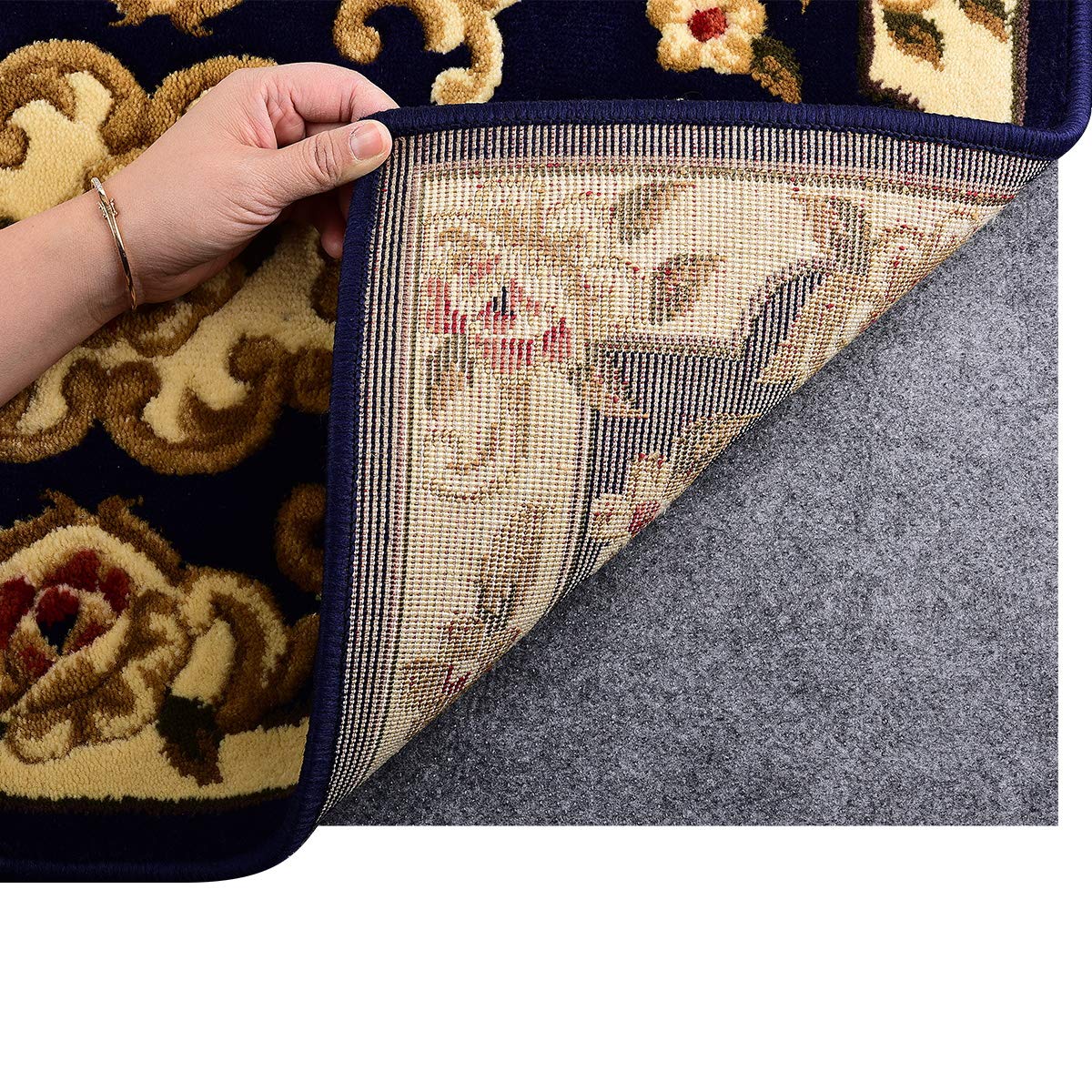 Non Slip Mattress Gripper and Area Rug Felt Pad, Keeps Mattress and Rug in Place - Full Size (4 x 6 Feet)