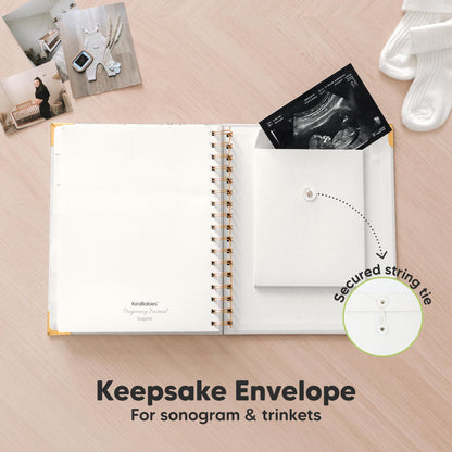 Pregnancy Journal for First Time Moms Gifts - 90 Pages Hardcover Pregnancy Memory Book, Beautiful & Cute Baby Book Keepsake, Ultrasound Baby Scrapbook, New Mom Gifts for Mother's Day (Alpine)