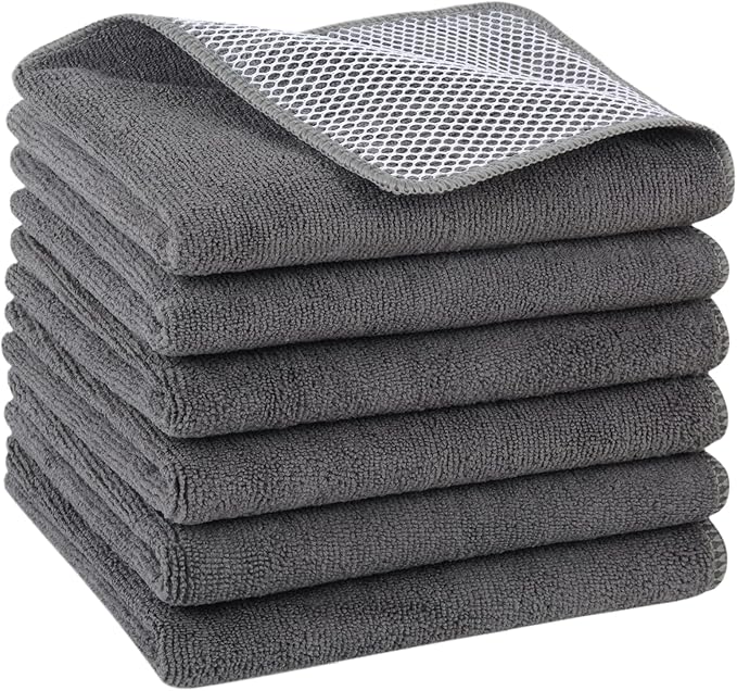 KinHwa Kitchen Washcloths for Dishes Absorbent Microfiber Dish Cloths Dish